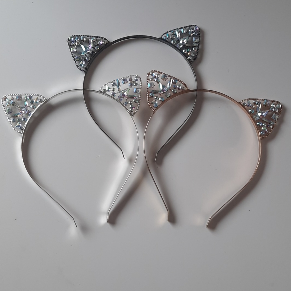 Crystal Rhinestone Cat Ears